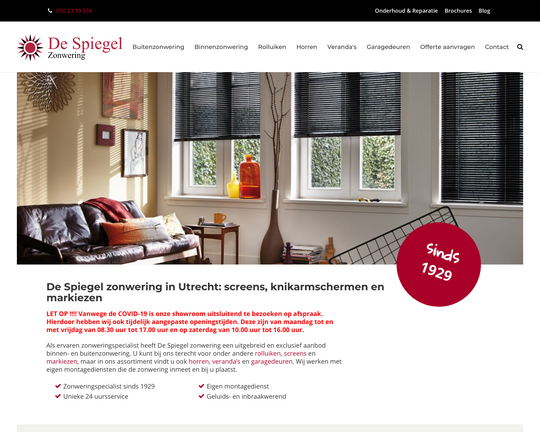 De Spiegel Zonwering Logo