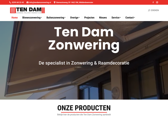 Ten Dam Zonwering Logo