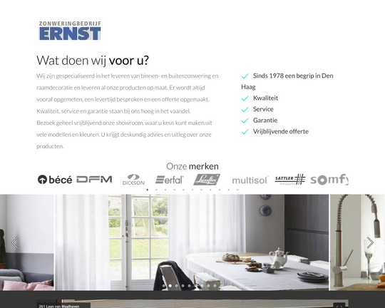 Zonweringbedrijf Ernst Logo